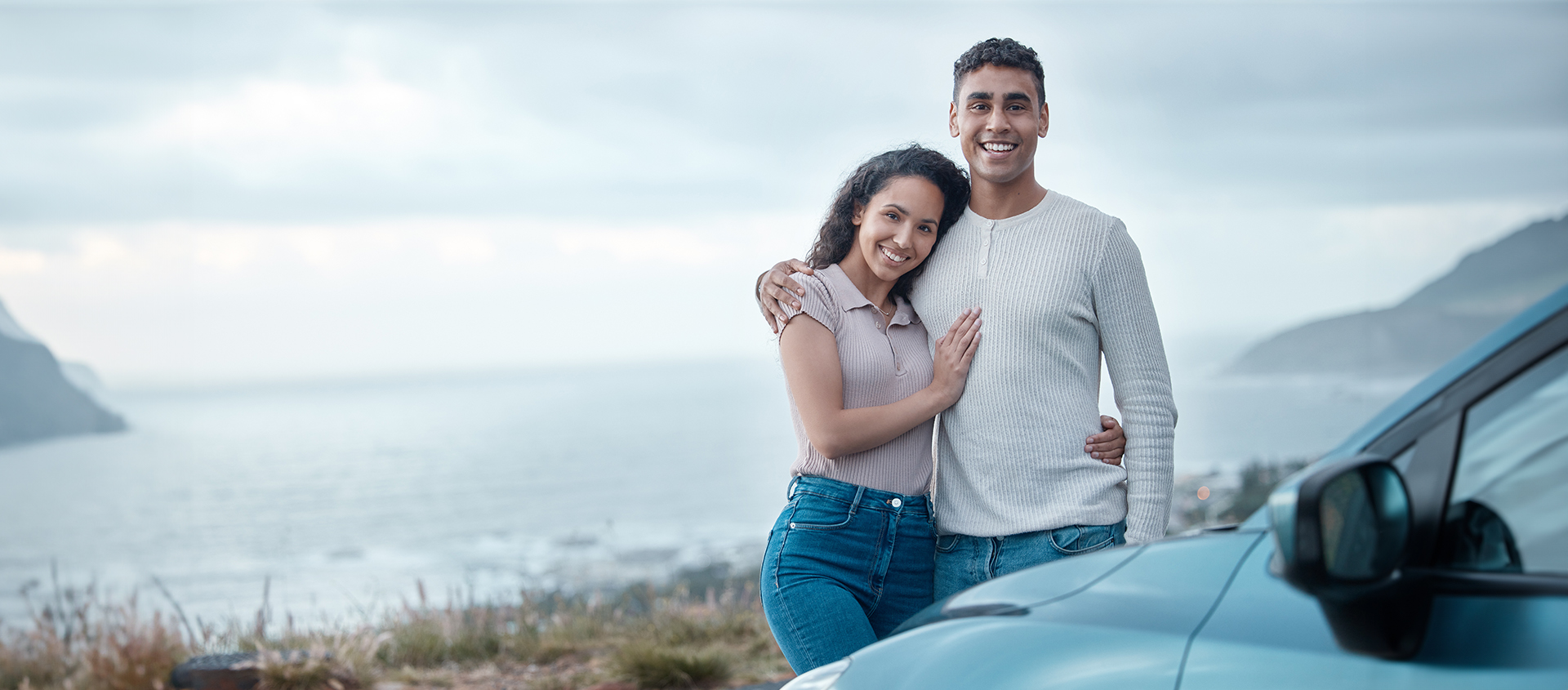 Couple with car