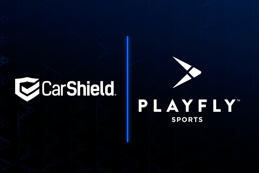 logo and Playflu Sports logo side by side on a dark background and a light blue divider