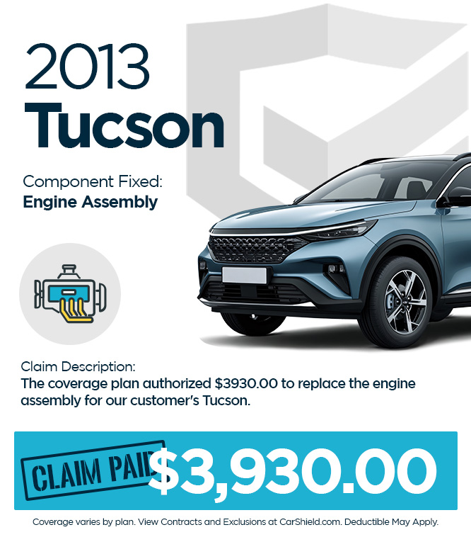 claim paid on 2013 Tuscon